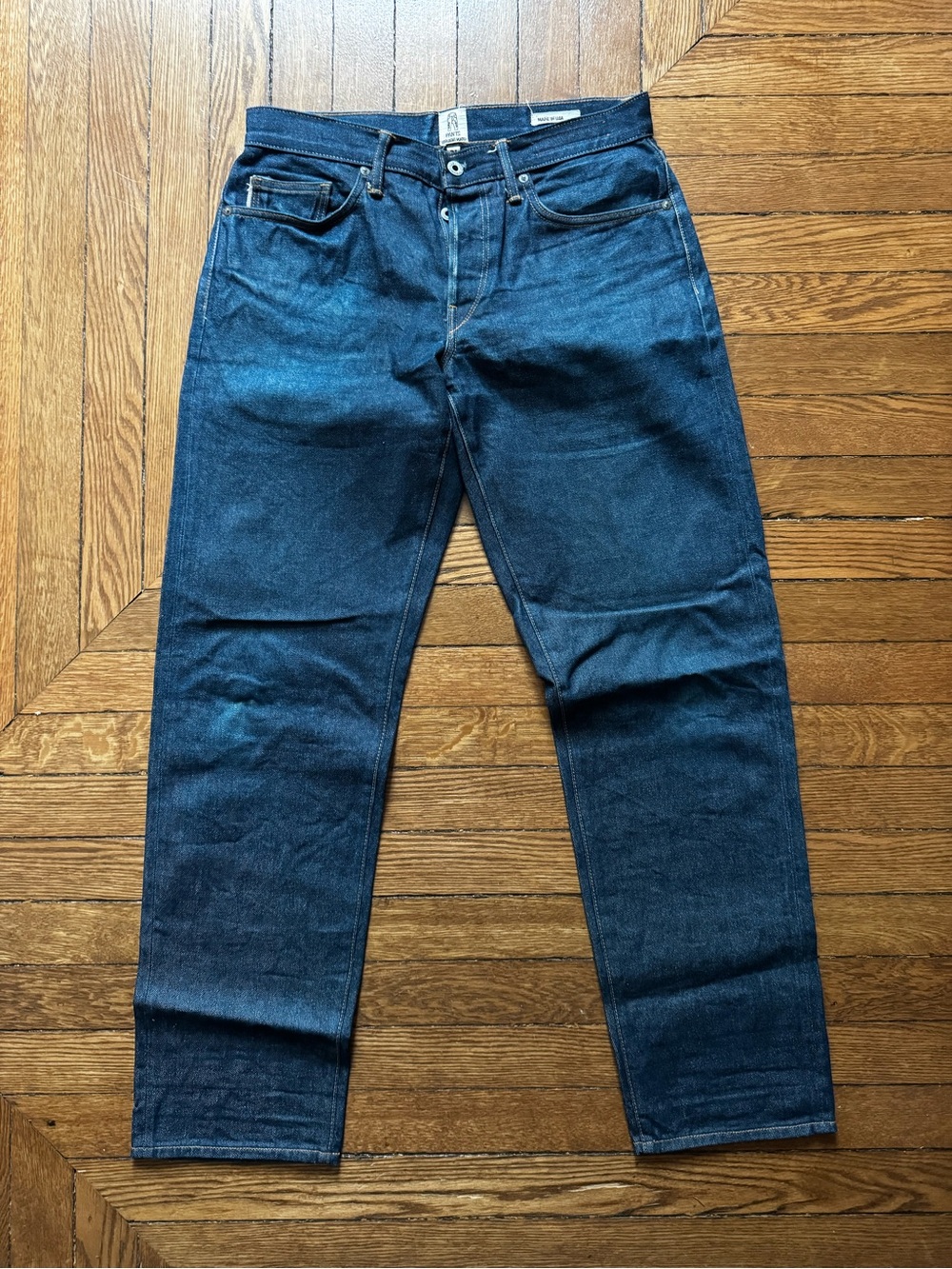 Hiroshi Kato Men's Raw Selvedge Denim Jeans Barrel Fit 13.5oz. 100% cotton
